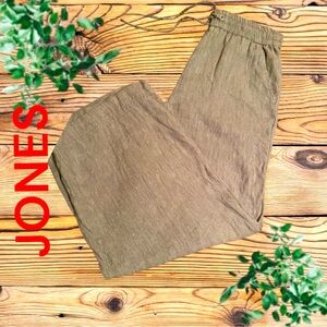 JONES NewYork drawstring Pull On Slacks Size:S Barely Worn Linen Blend Tan Color